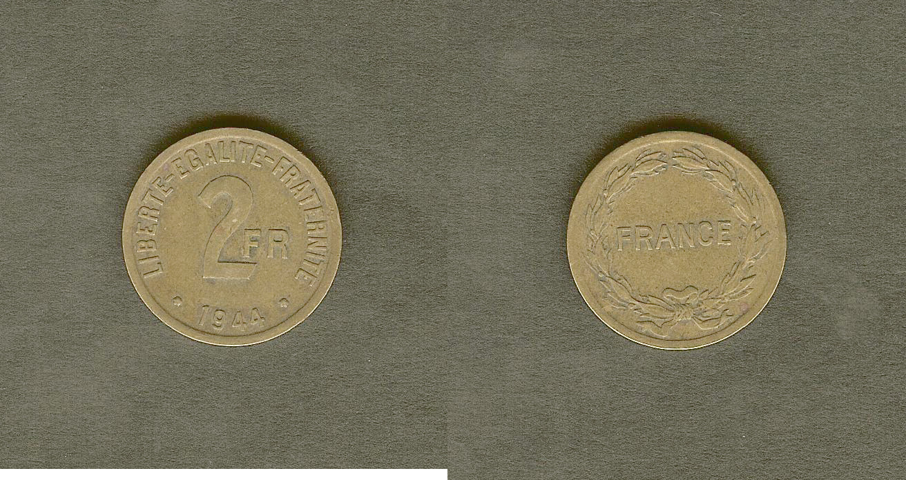 2 francs Liberation 1944 gVF